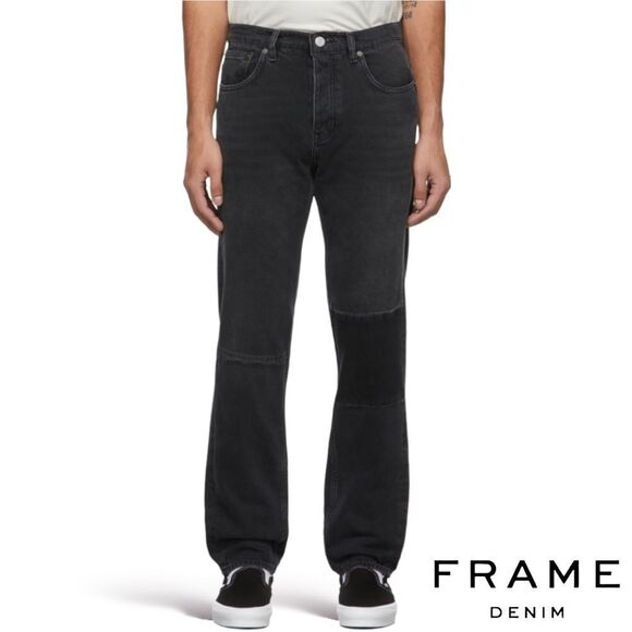 FRAME **NWT** Black Modern Blocking Jeans - Picture 1 of 5
